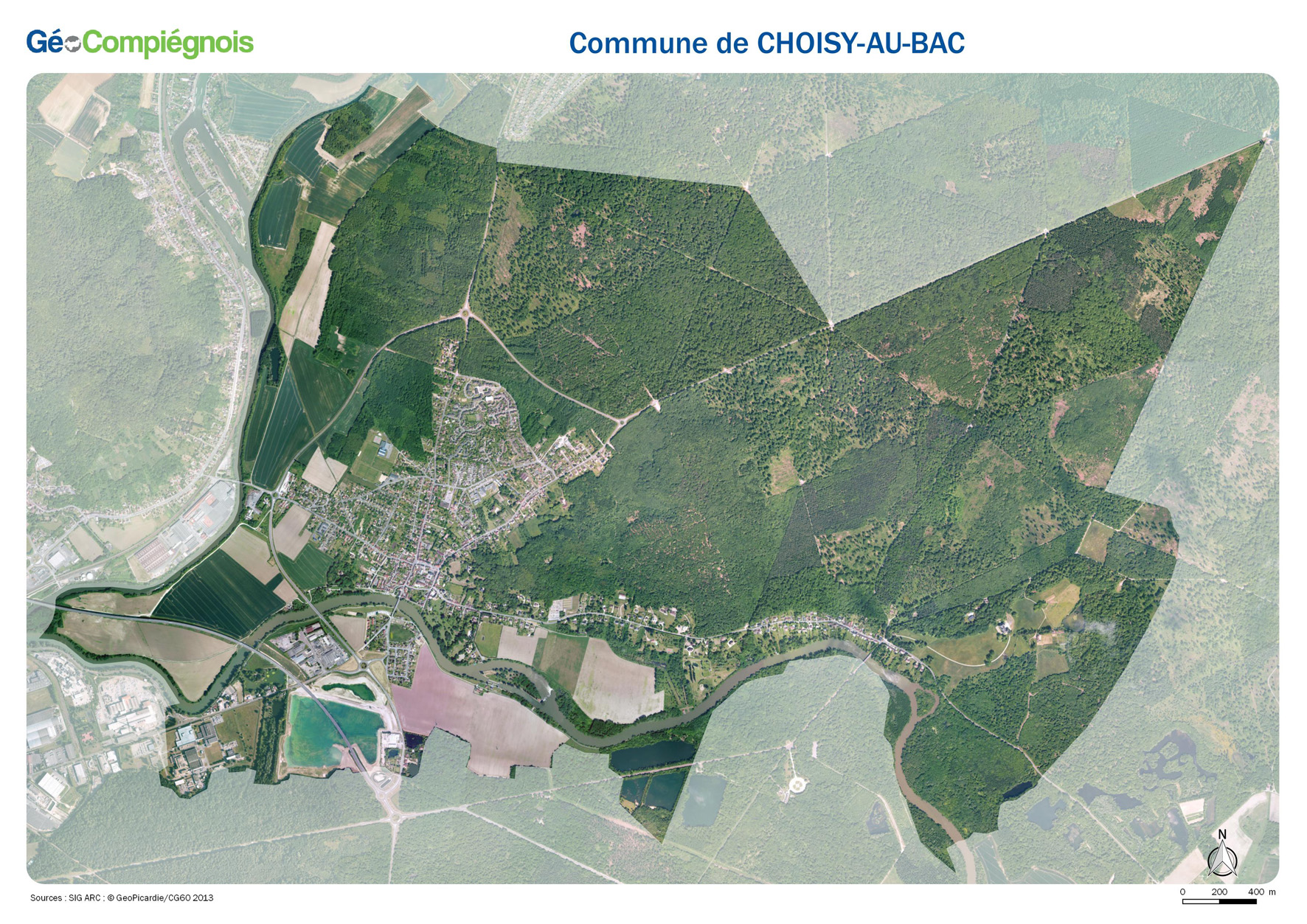 Photographie aérienne 2013 sur la commune de Choisy-au-Bac