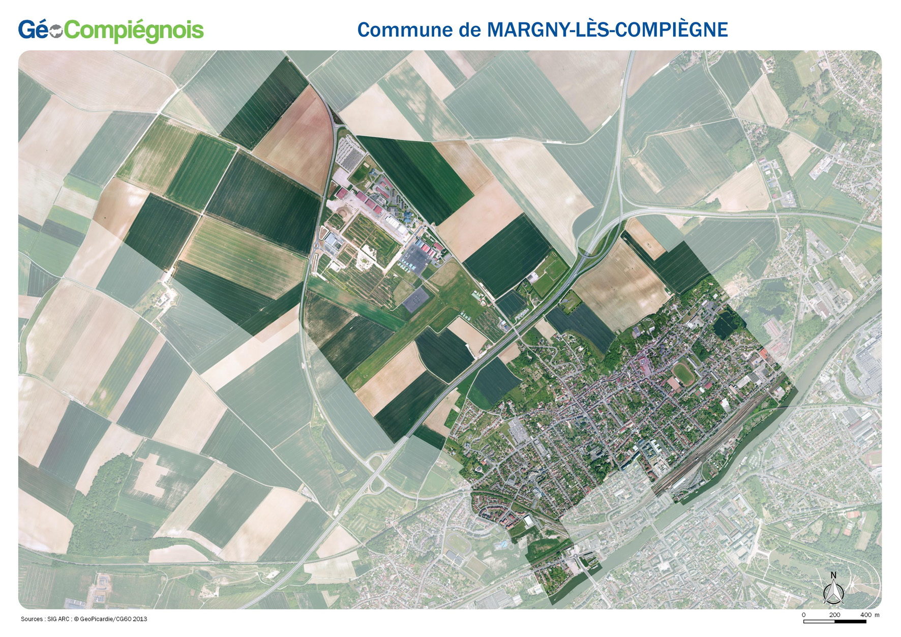 Photographie aérienne 2013 sur la commune de Margny-lès-Compiègne