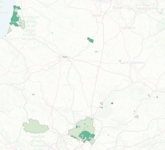 Site naturel inscrit et classé sur l'ancienne Région Picardie