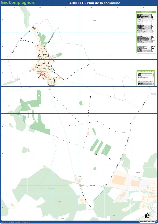 Plan de ville de la commune de Lachelle