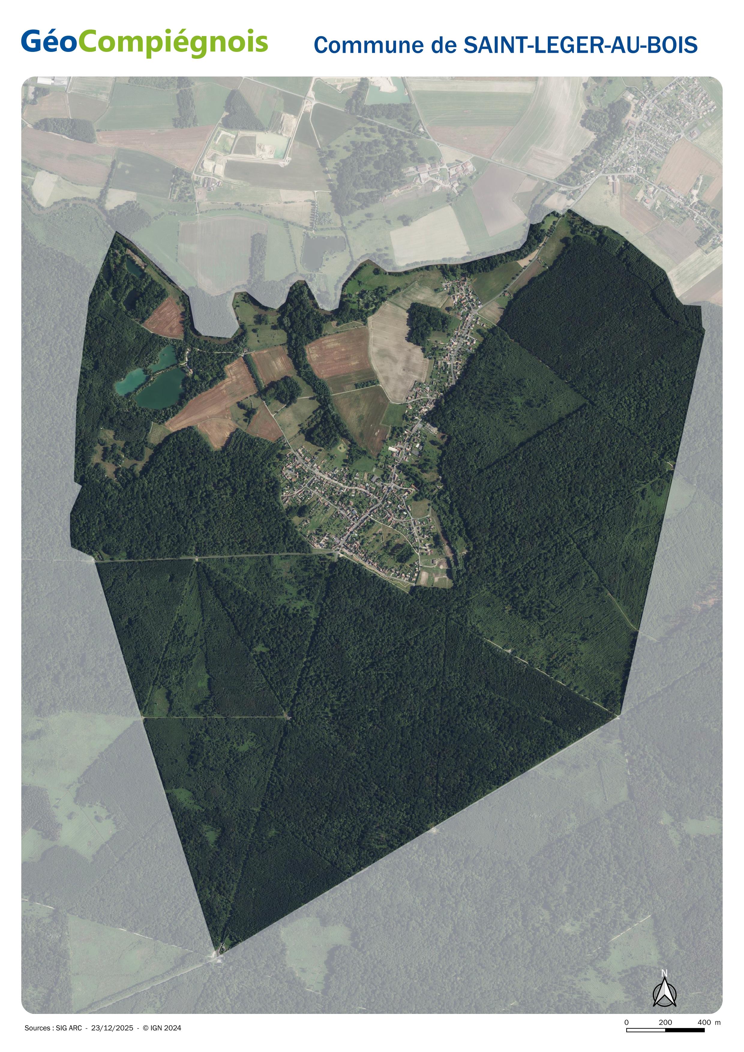 Photographie aérienne 2024 sur la commune de Saint-Léger-aux-Bois