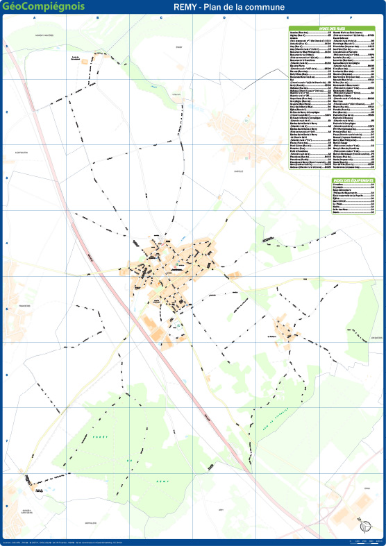 Plan de la commune de Remy