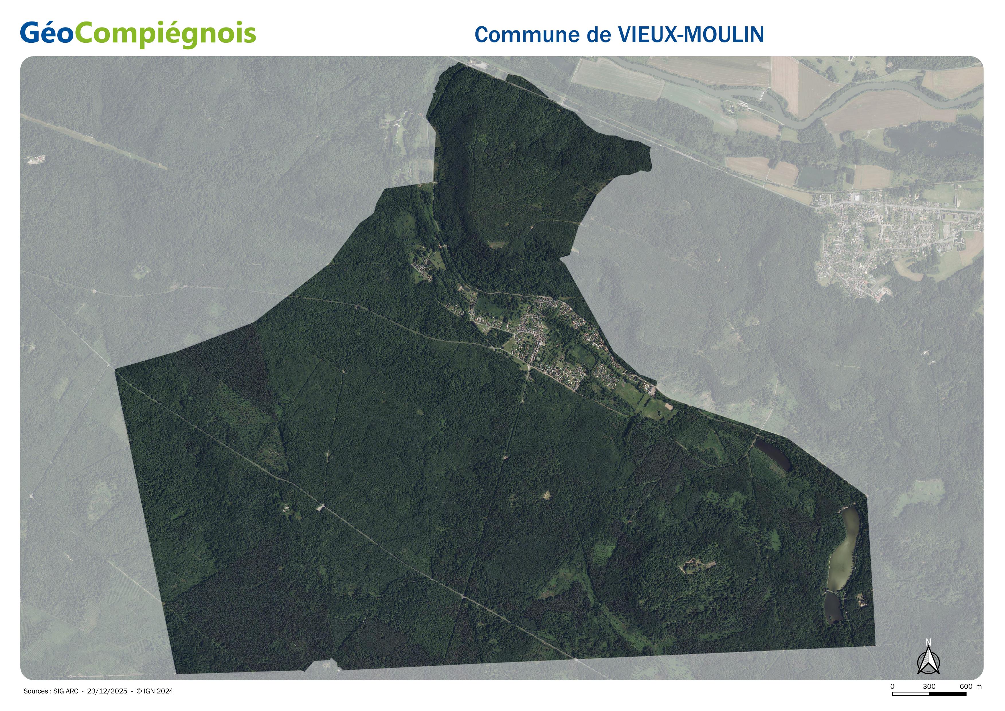Photographie aérienne 2024 sur la commune de Vieux-Moulin