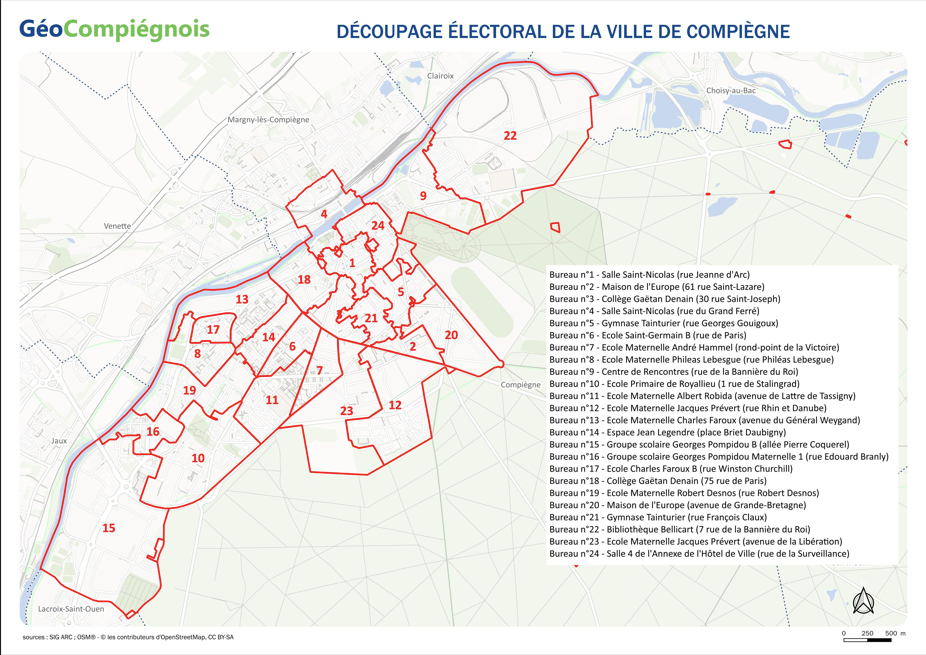 Découpage électoral de la ville de Compiègne