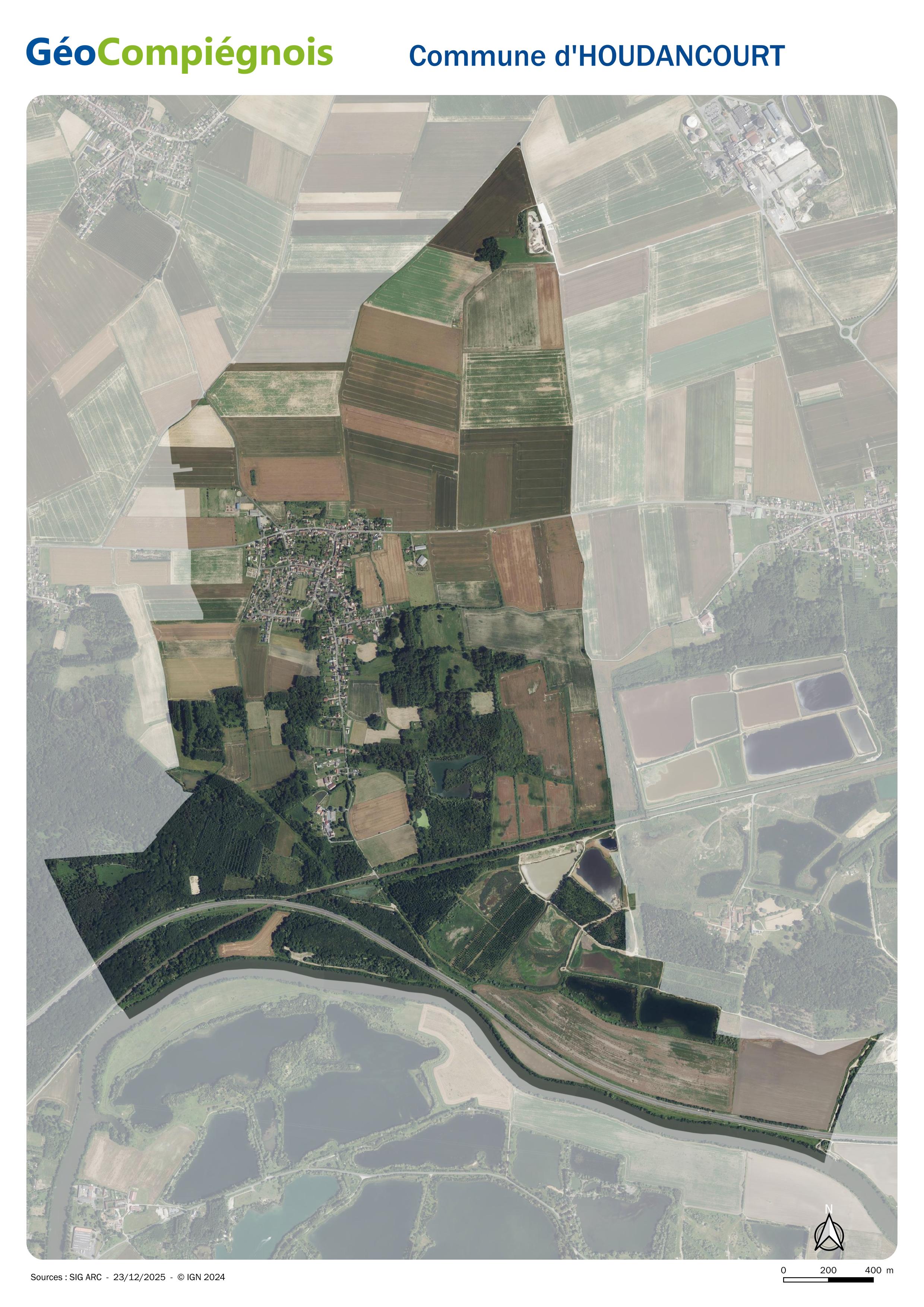 Photographie aérienne 2024 sur la commune de Houdancourt