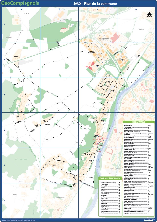 Plan de ville de la commune de jaux