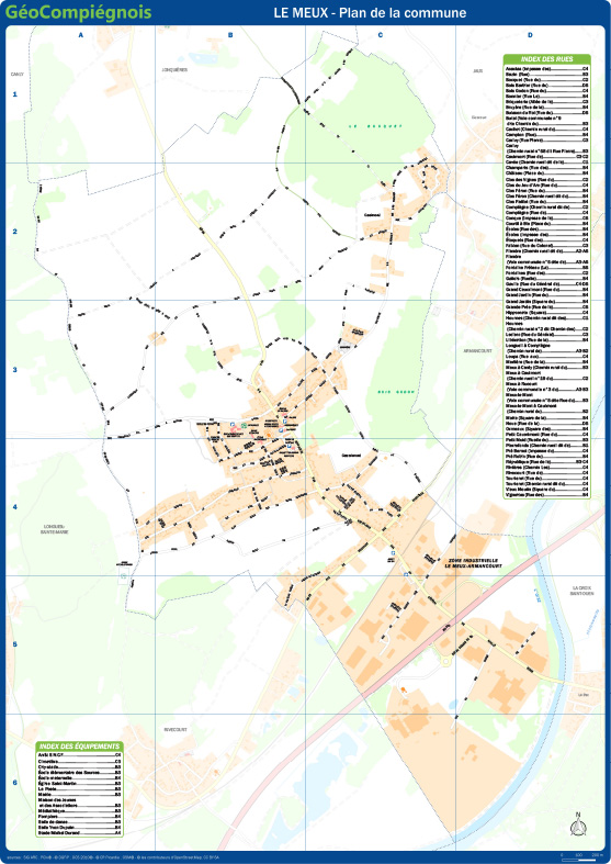 Plan de la commune de Le Meux