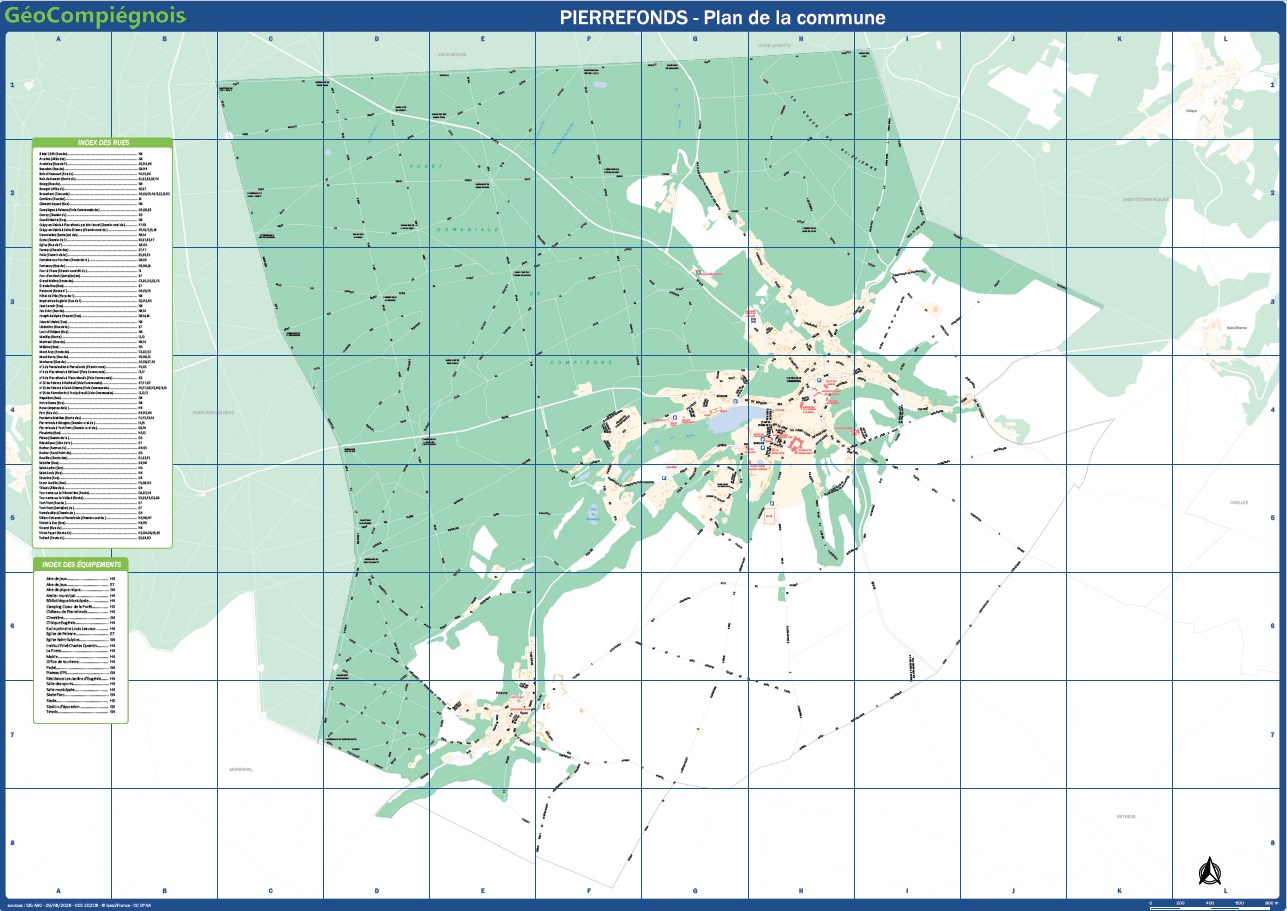 Plan de ville de la commune de Pierrefonds