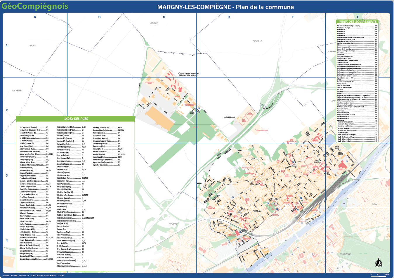 Plan de ville de la commune de Margny-lès-Compiègne
