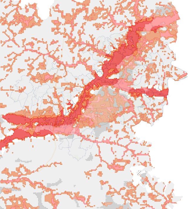Aléa dû aux inondations par remontée de nappe sur l'Oise