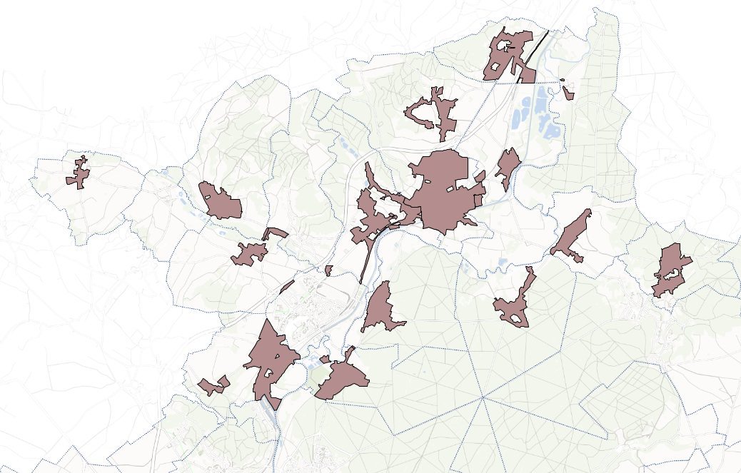 Assemblage des droits de préemption urbain en vigueur sur les communes de la Communauté de Communes des Deux Vallées