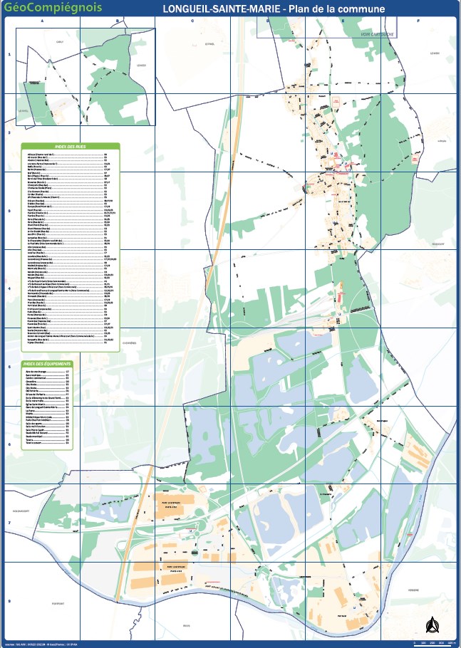 Plan de la commune de Longueil-Sainte-Marie