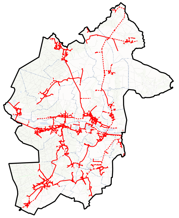Réseau de distribution électrique sur la Communauté de Communes des Lisières de l'Oise