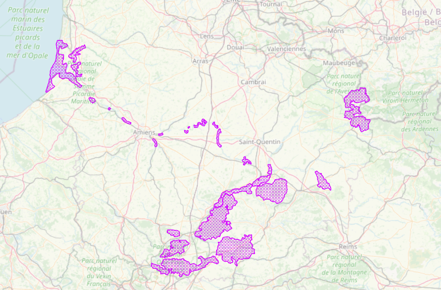 Zone Importante pour la Conservation des Oiseaux (ZICO) sur la région Hauts de France