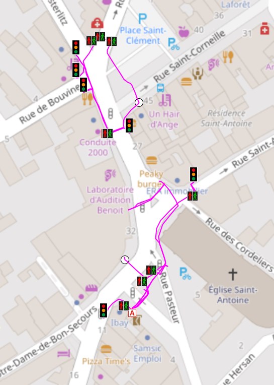 Réseau de signalisation lumineuse sur la ville de Compiègne et les zones de gestion de l'ARC