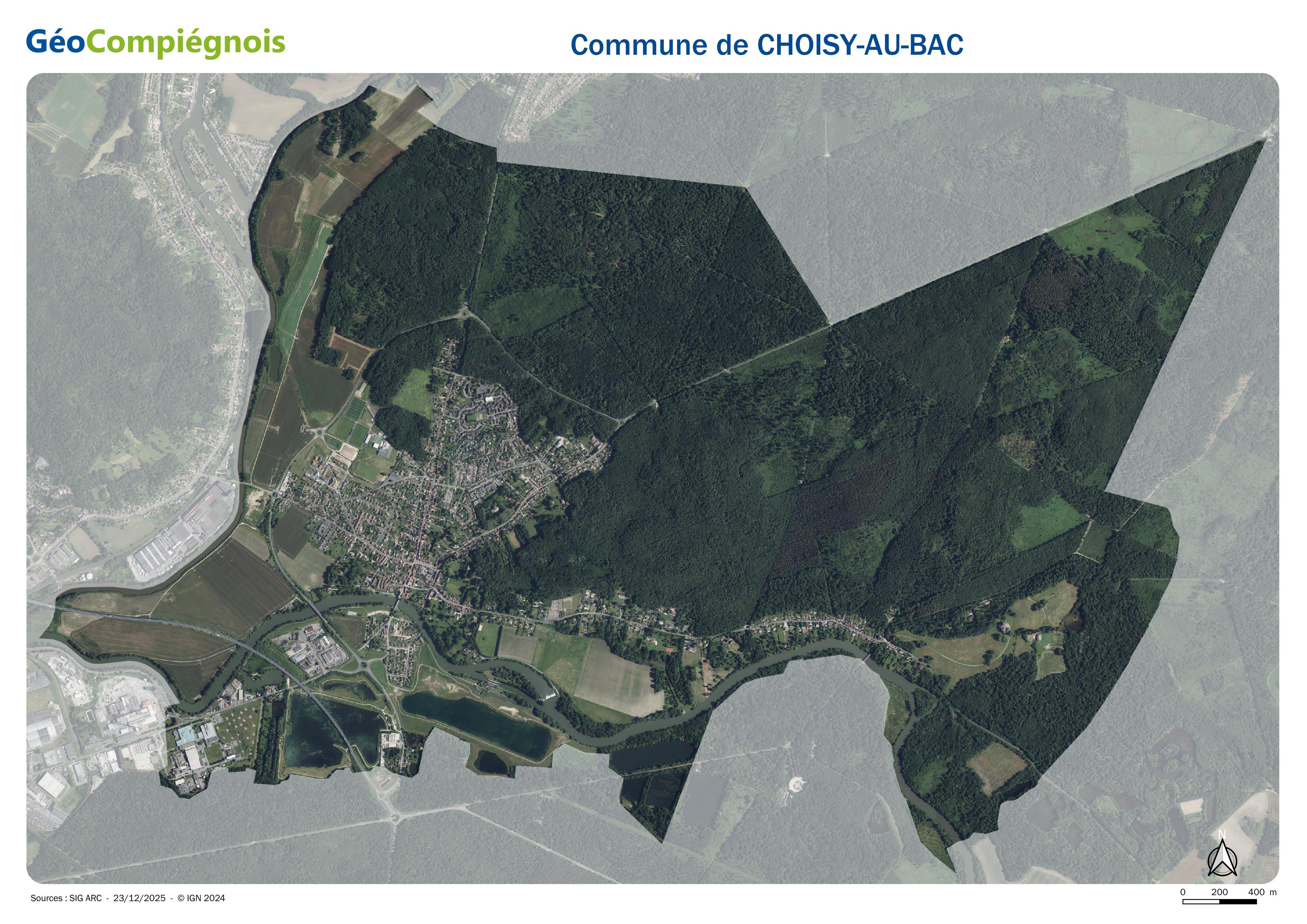 Photographie aérienne 2024 sur la commune de Choisy-au-Bac