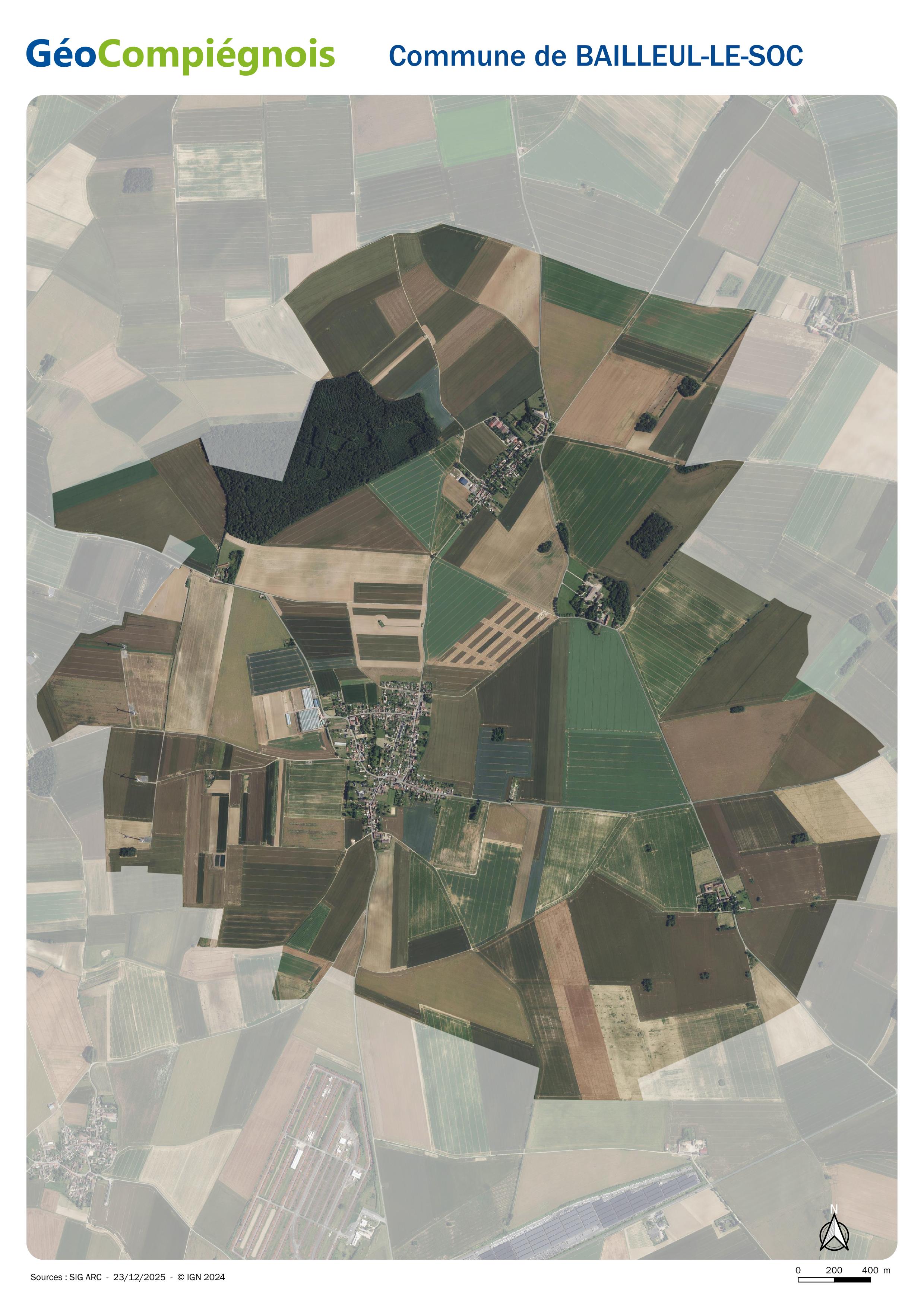 Photographie aérienne 2024 sur la commune de Bailleul-le-Soc