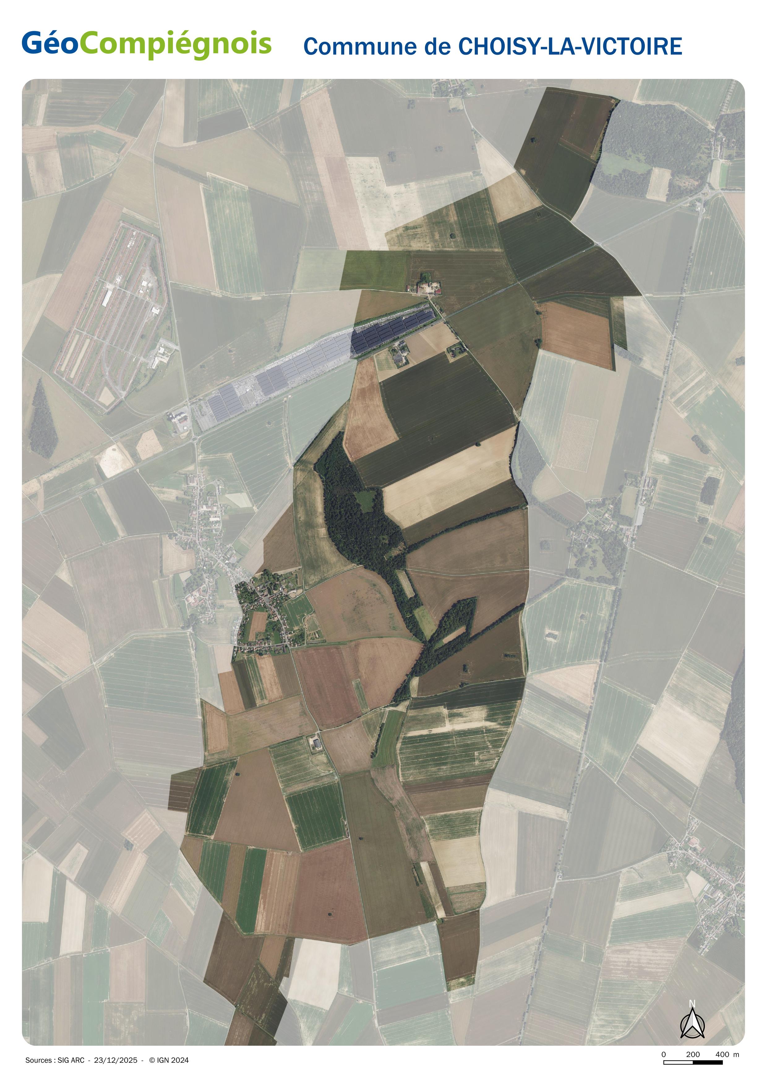 Photographie aérienne 2024 sur la commune de Choisy-la-Victoire