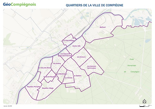Quartiers de la ville de Compiègne