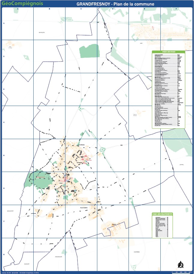 Plan de ville de la commune de Grandfresnoy