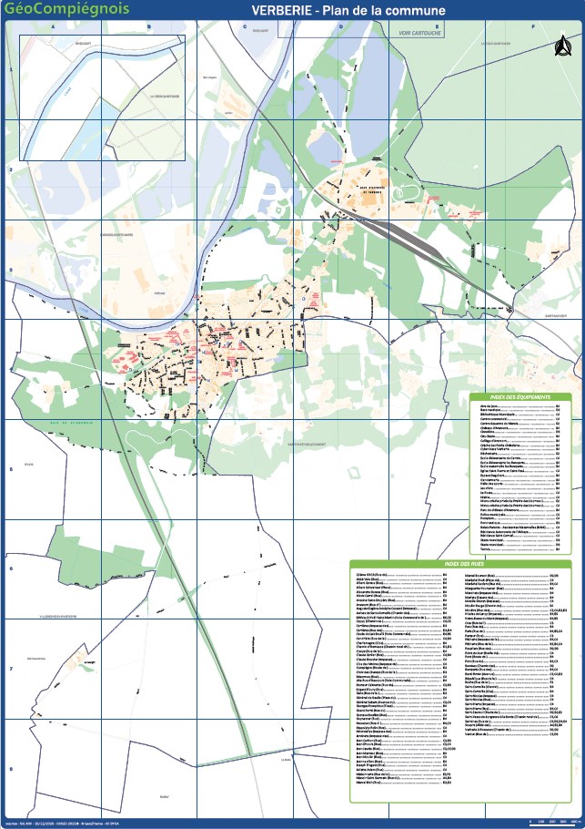Plan de ville de la commune de Verberie