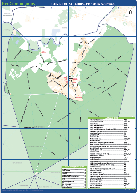 Plan de ville de la commune de Saint-Léger-aux-Bois