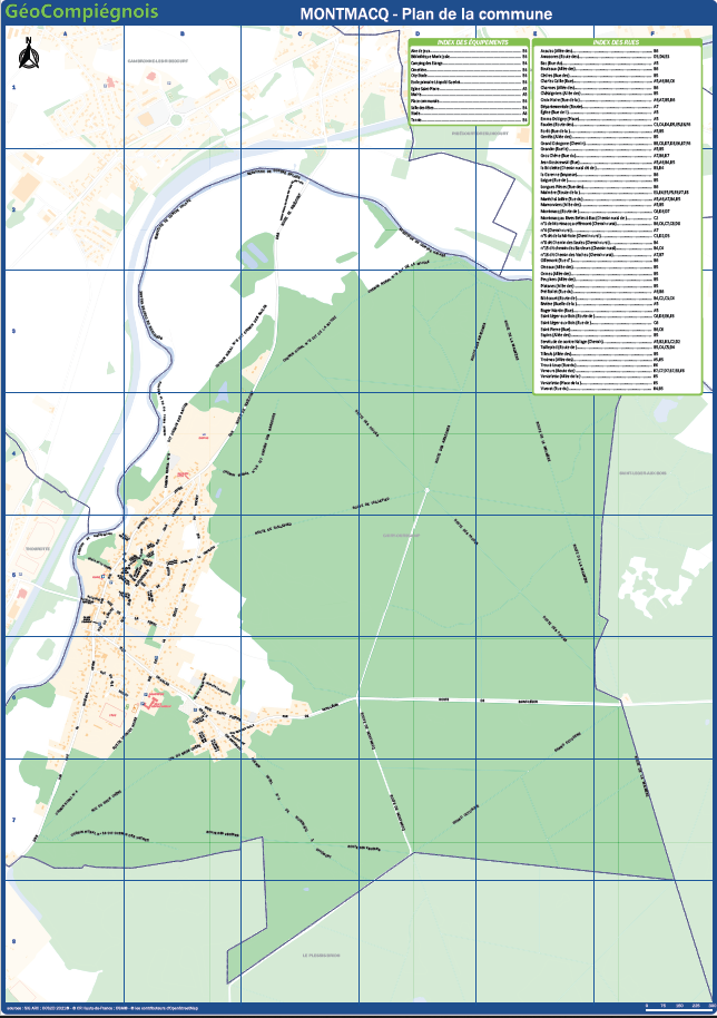 Plan de la commune de Montmacq