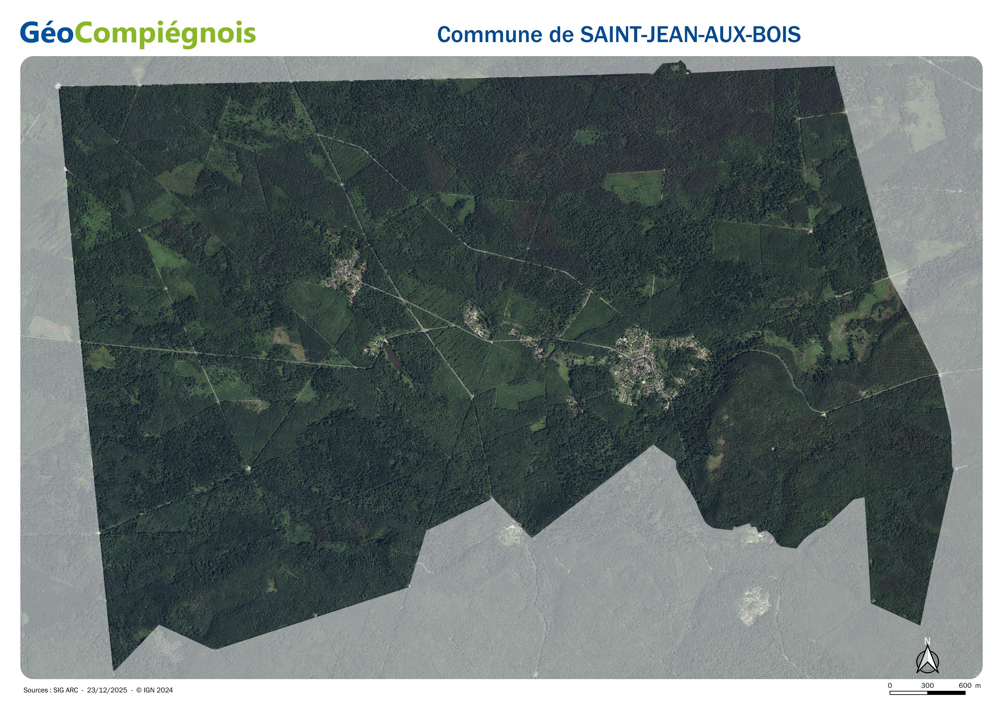 Photographie aérienne 2024 sur la commune de Saint-Jean-aux-Bois