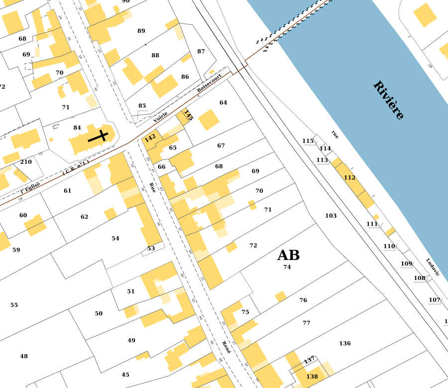 Plan Cadastral Informatisé (PCI) au format vecteur - commune de Nampcel - avril 2025
