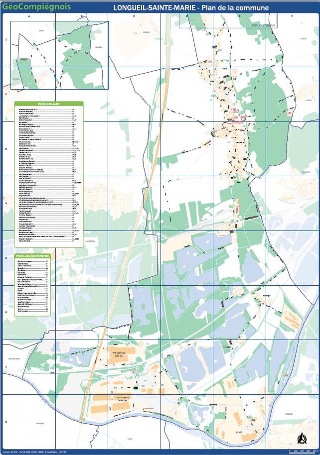 Plan de ville de la commune de Longueil-Sainte-Marie